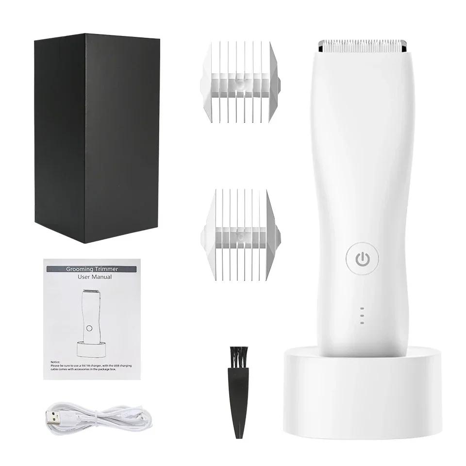 Body Trimmer For Men Painless Epilator Rechargeable Shaver For Sensitive Areas Bikini Electirc Epilator Body Hair Trimmer Set