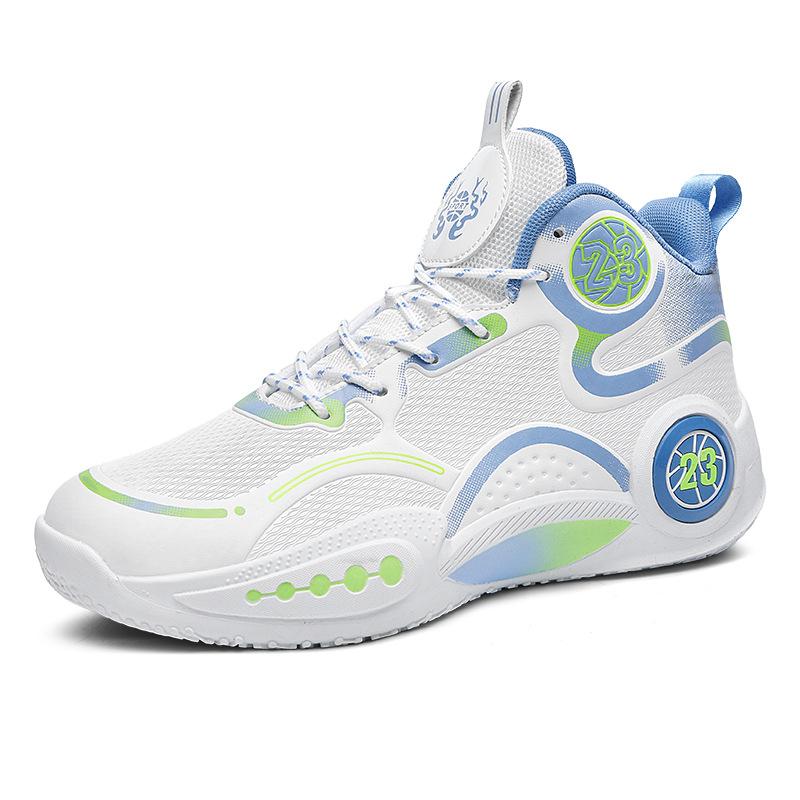 Popular basketball shoes, waterproof leather surface, new breathable and non-slip student actual combat sneakers, wear-resistant and shock-absorbin