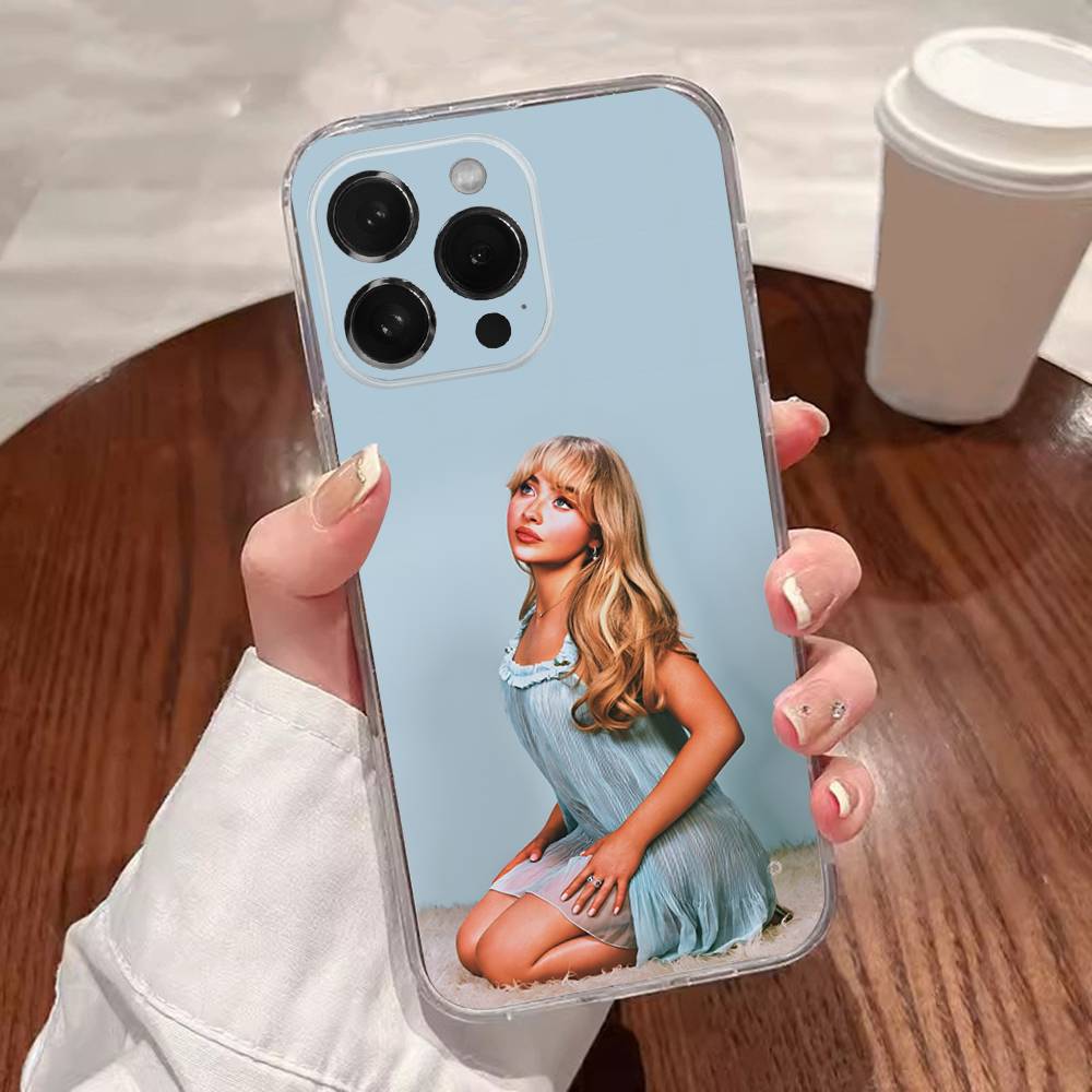 Singer S-Sabrina Pouzdro na telefon Pro iPhone 17,16,15,14,13,12,11 Plus,Pro,Max,XR,XS,Plus,E,SE4,Mini Průhledný kryt