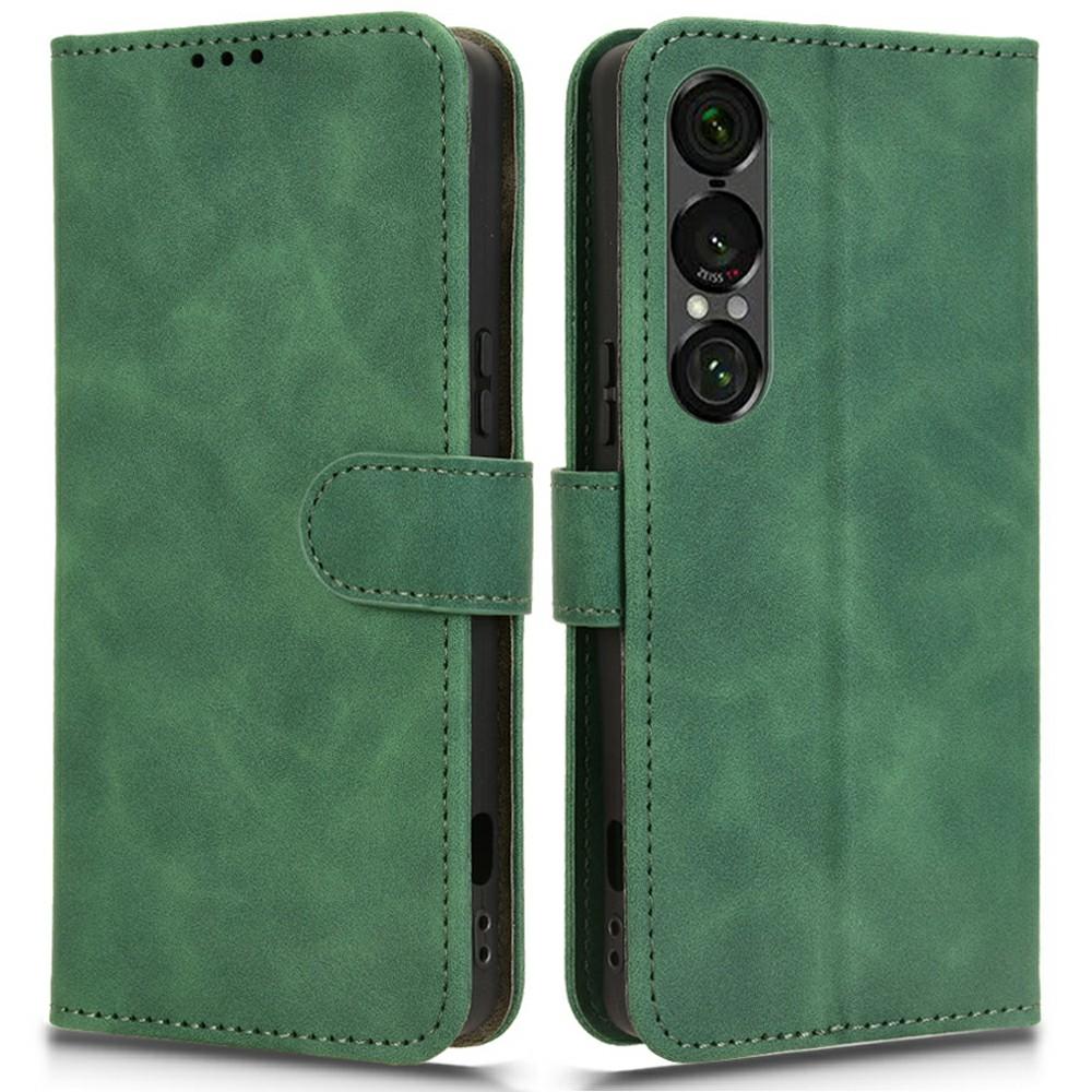 For Sony Xperia 1 VII Leather Case Skin Feel Anti Drop Wallet Flip Phone Cover