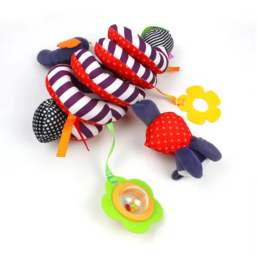 Plush Fabric Pp Cotton Sensory Development Musical Doll Infant Game Rattle Plush Bed Toy Hanging Mobiles Car Seat Playthings Gifts