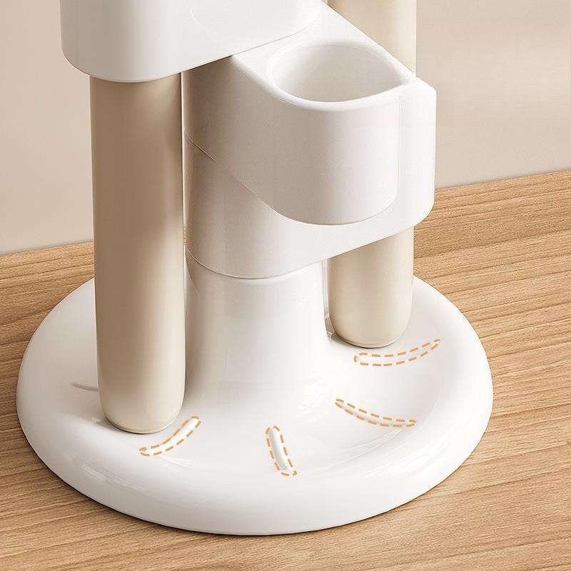 Desktop Divided Rotating Toothbrush Holder