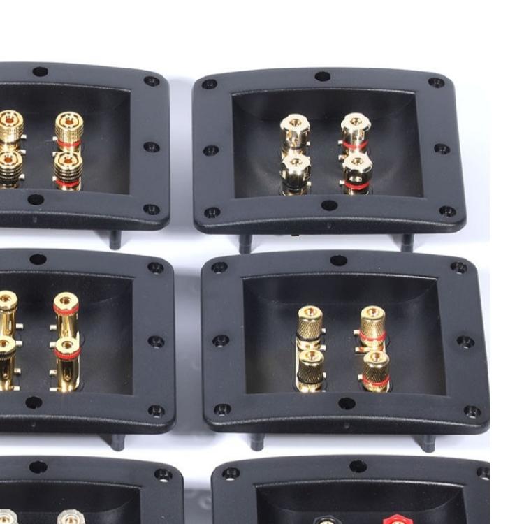 Skrzynka przyłączeniowa głośnikowa 4-portowa Połączenie równoległe Wysokiej mocy Terminal głośnikowy Odporna na płomienie konstrukcja ABS