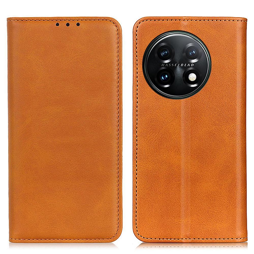 For OnePlus 11 5G Magnetic Auto Closing Mobile Phone Stand Case Split Leather Drop-proof Cover Wallet