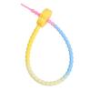 2-10Pcs Silicone Plum Blossom Gradient Keychain