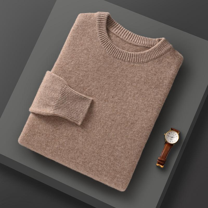 

Утепленный кардиган мужской с круглым вырезом, новинка осени и зимы, простой и универсальный, теплый кашемировый вязаный базовый свитер XXXL