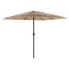 Brown Sun Umbrella with Steel Pole 248 x 248 x 248 cm