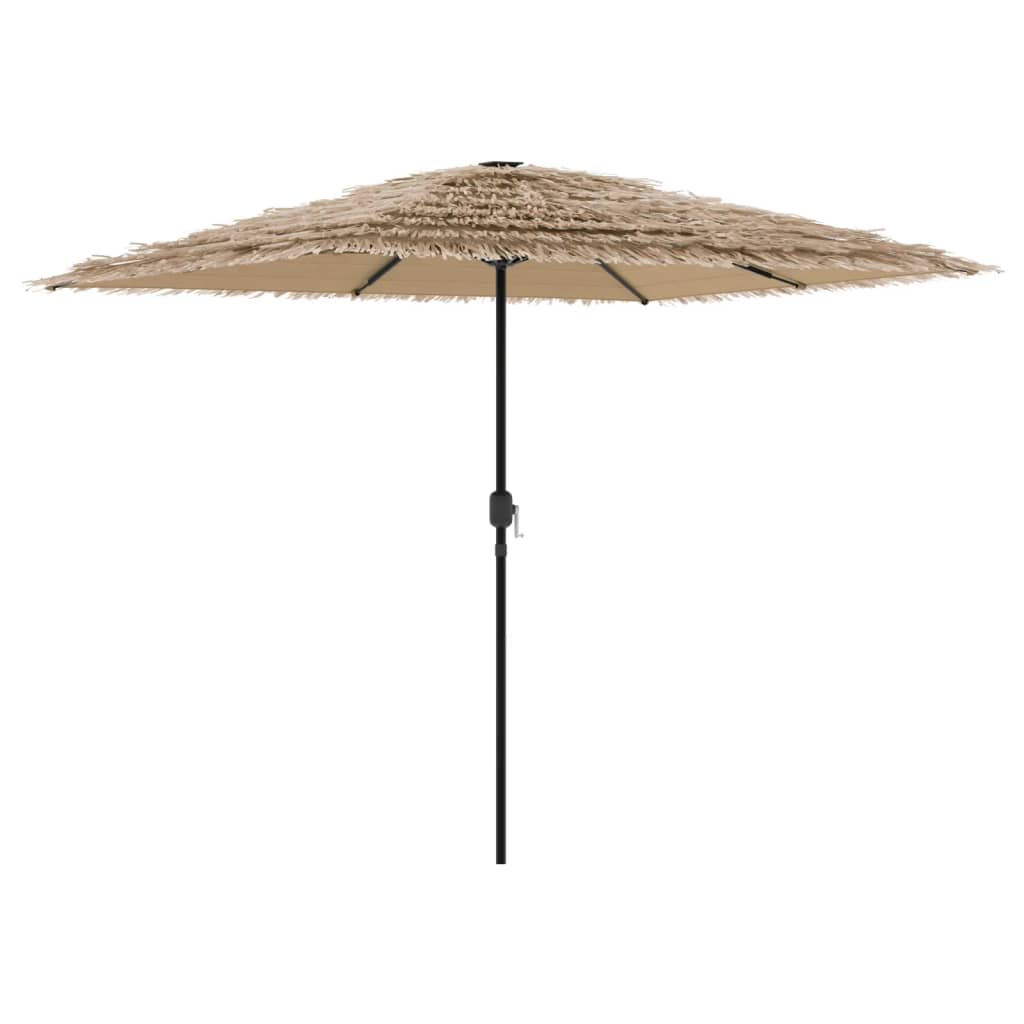 Brown Sun Umbrella with Steel Pole 248 x 248 x 248 cm