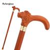 Brown Red Lion Wooden Fashion Stick Decorative Vampire Cospaly Party Wood Walking Cane Halloween Mace Wand Crosier 92cm