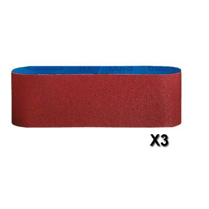 Bandes abrasives - BOSCH - X440 - Pack de 3 - 610x75 mm - Grain 60/80/100