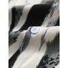 Men Ink Wash Abstract Print Turn Down Collar Short Sleeve Casual Button Up Shirt