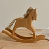 Hand Carved Rocking Horse Ornaments Handmade Wooden Horse Figurine Rocking Horse Statue  Office
