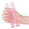 Gel Nail Stickers Full Cover Self Adhesive French Manicure Strips Quick Apply No UV Light Required with Nail File Stick