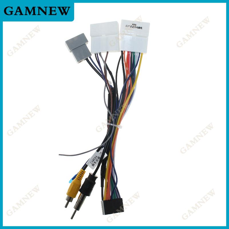 

16Pin Car Audio Wiring Harness For Nissan Qashqai 2006-2011 Aftermarket CD/DVD Stereo Installation Wire Adapter Only Cable