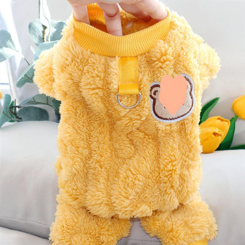 Winter Hundekleidung für kleine Hunde Bichon Teddy Zwergspitz Schnauzer Polyester Lässig Vierbeiner Winterstil Cartoon Stickerei