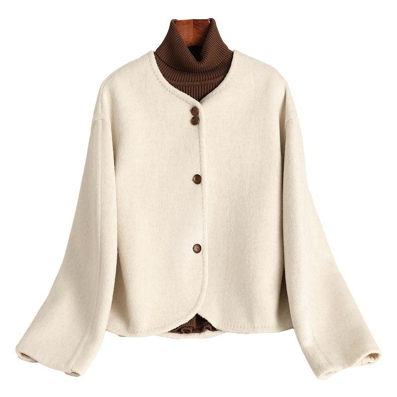 Autumn and winter new double-sided wool coat short high-end small woolen coat women's coat
