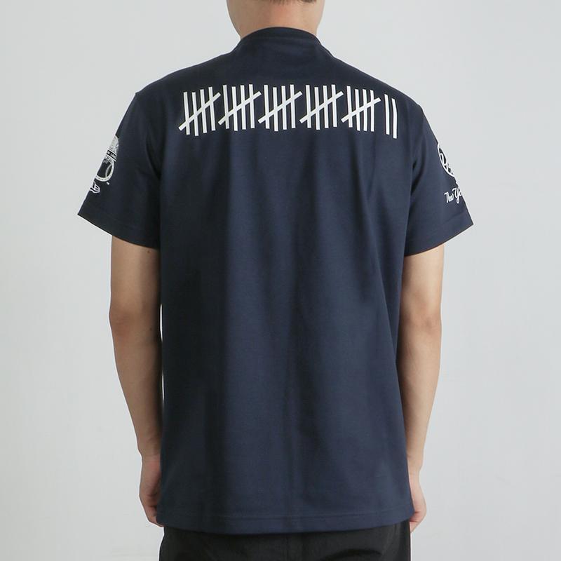 New Era Creative Letter Print T-Shirt Unisex tops Navy-Blue 12360537