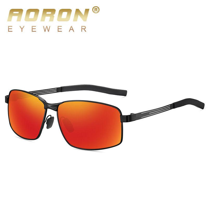 AORON Fashion Metal Frame Polarized Sunglasses Outdoor Sports Driving Glasses Classic Colorful Sunglasses for Men Women