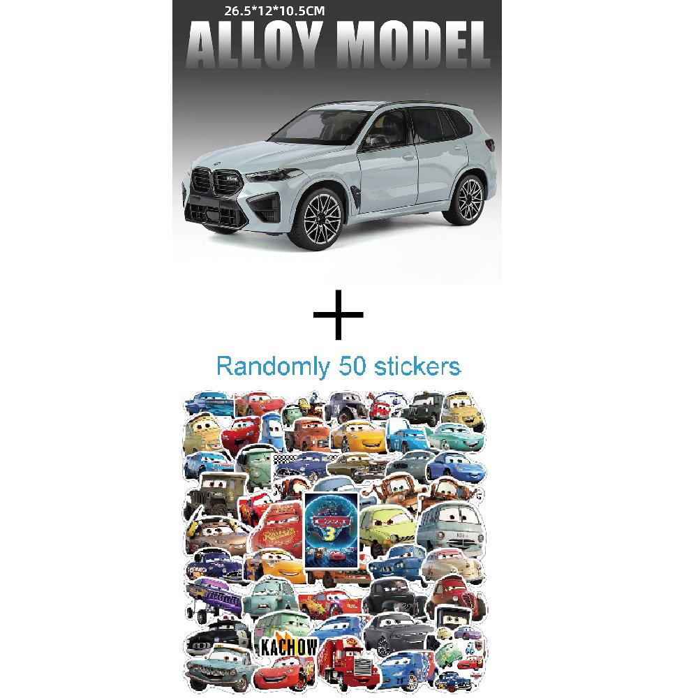 1:18 Large Size X5M Car Model Toy Alloy Body Rubber Tires Slide Forward Shock Absorption Vehicle Models Desktop Ornaments