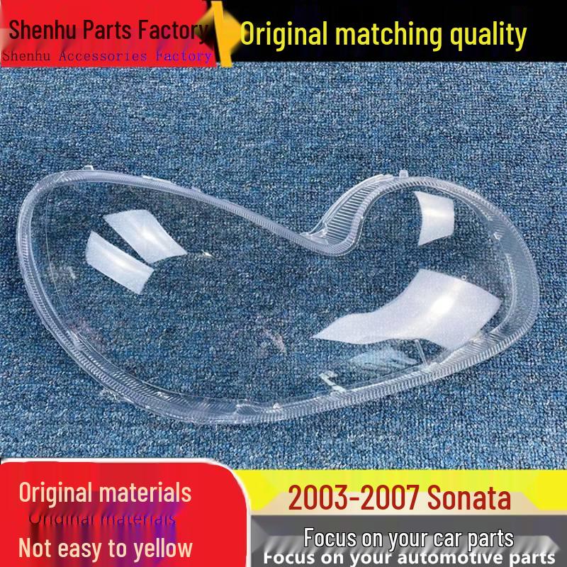 

Compatible Hyundai Sonata 03-07 Headlight Cover: Transparent Front Lampshade Housing Driver s Side without Glue (Standard)