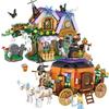 NOVO Carrinho de Abóbora de Viagem Casa de Halloween Loja Vista da Rua Loja Kit de Blocos de Construção Casa Meninas Tijolos Modelo Brinquedo Infantil Crianças