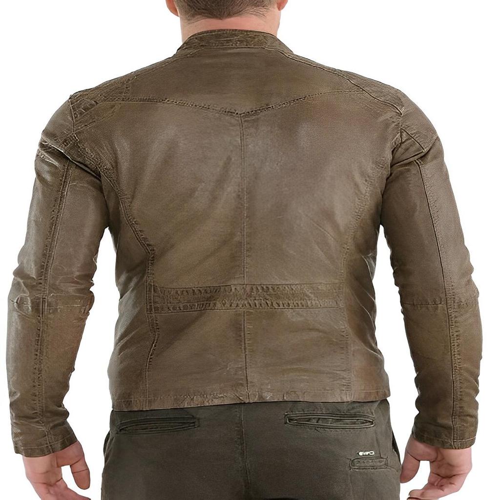 NOORA Men's Real Leather Jacket ST023