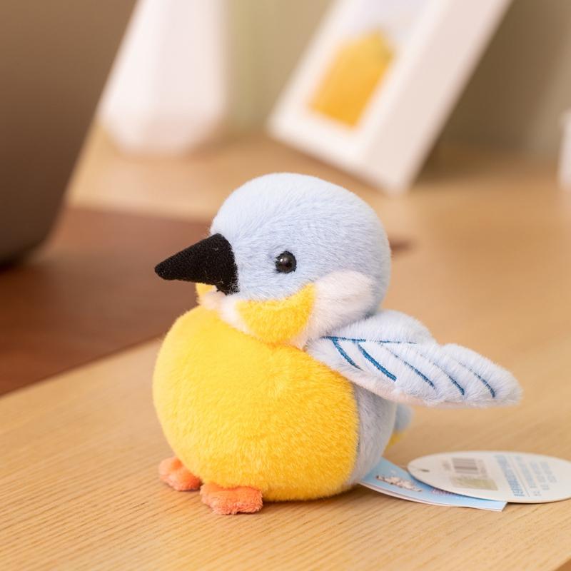 Adorable Bird Plush Toy Doll Kawaii Sparrow Tit Ultra Soft Stuffed Pillow For Bedroom Aesthetic Decor
