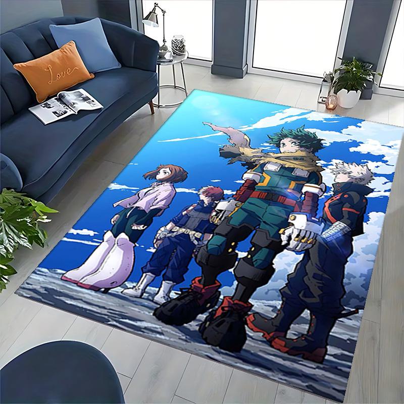 1pc My Hero Academia Midoriya Izuku Chair Mat - Anime Cartoon Design Office Desk Pad, Non-Slip Carpet for Home Decor, Suitable for All Seasons.T001
