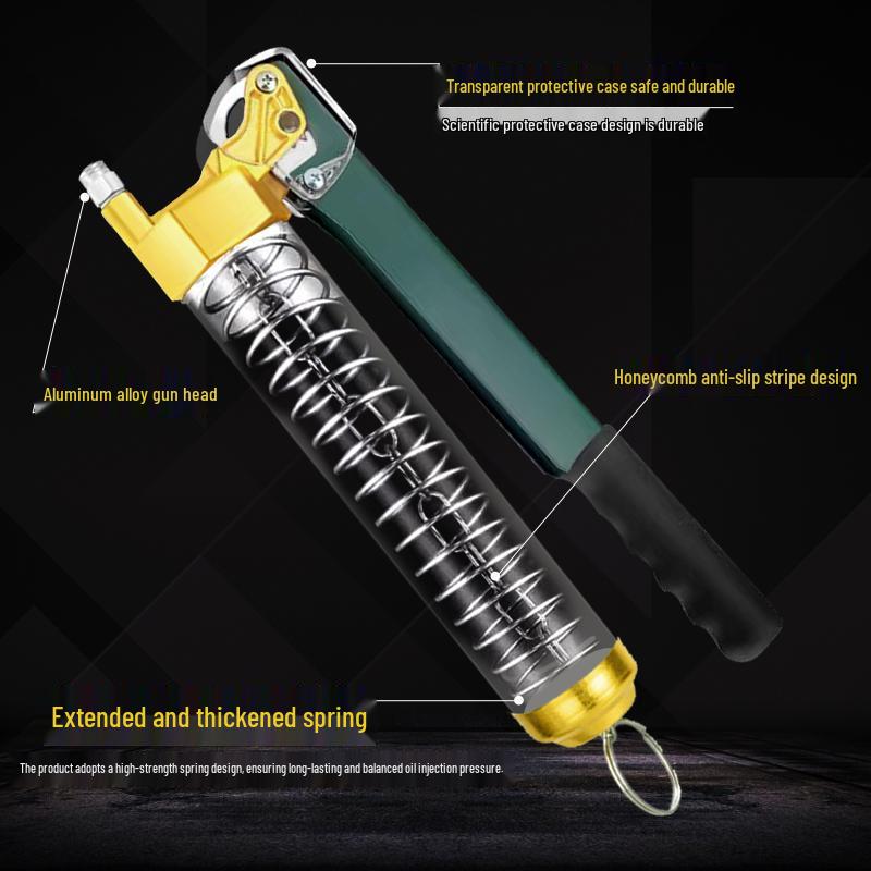 Caterpillar Dual-Use Manual High-Pressure Grease Gun with Four-Gear Locking Pliers and Flat Head