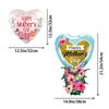 7Pcs Mother's Day Foil Balloon Set, Large Floral Heart Mylar Balloons, "Happy Mother's Day" Bouquet Decorations for Mom's Birthday