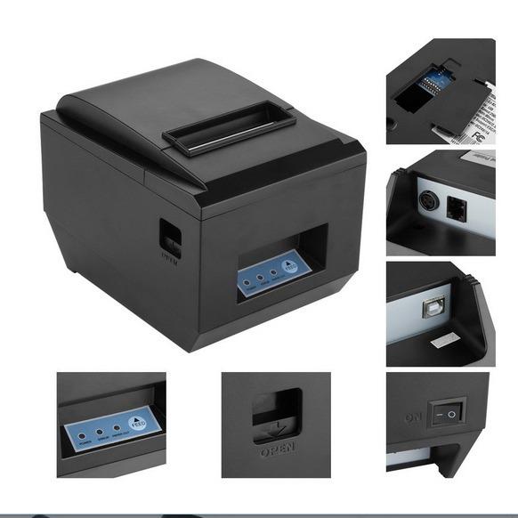POS-8250 Spanish 80mm Receipt Printer for Mexican Market - Ideal for Supermarket and Kitchen Cash Registers