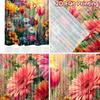 2D flat printing 2pcs Curtain Colorful Butterfly Flower Garden Digital Printed Polyester Drapes Festive Wall Decor Use for