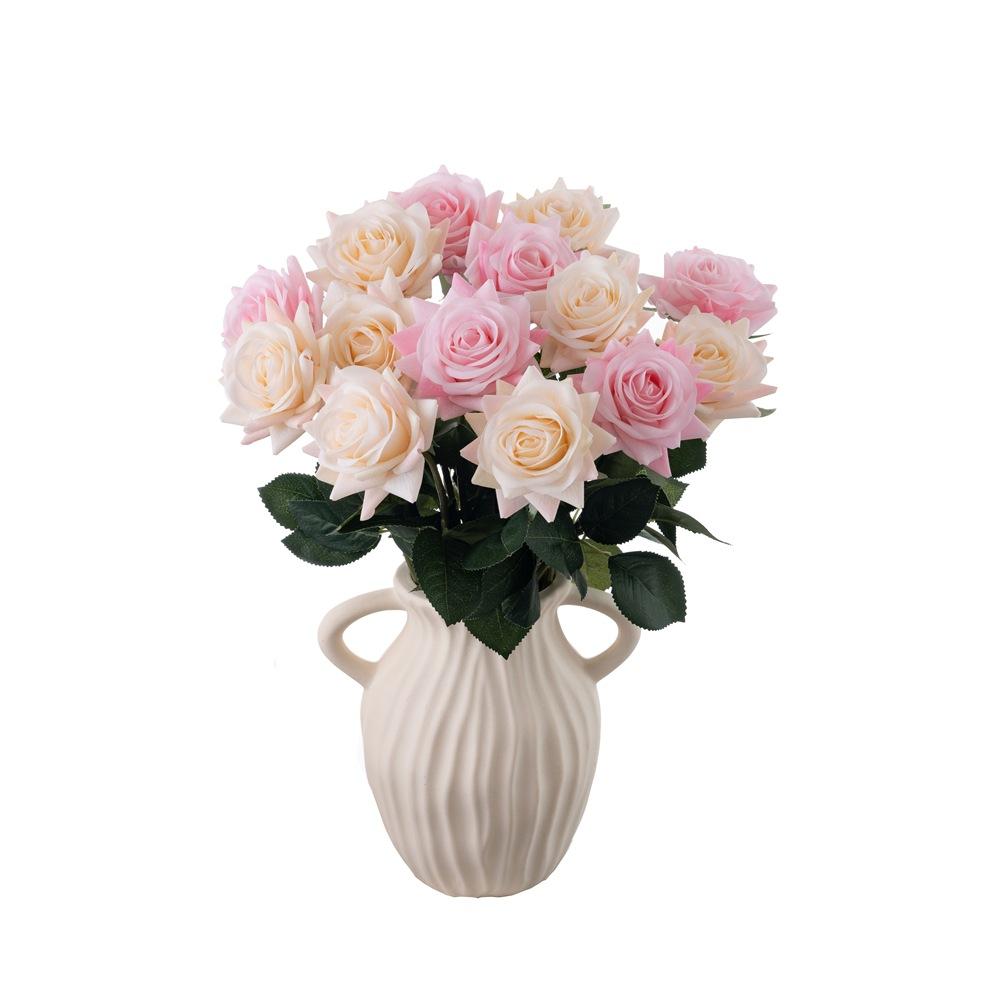 Roses Artificielles Réalistes, Rose en Soie à Sensation de Peau Hydratante, Décoration Intérieure Style Ins, Bouquet de Mariage Cadeau