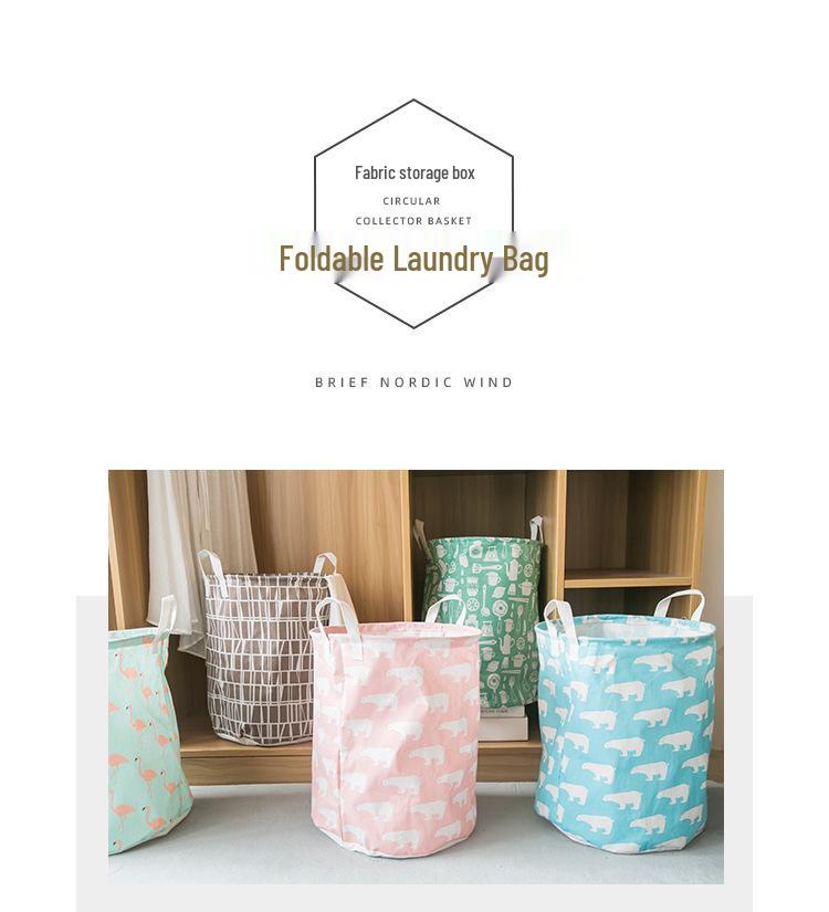 Nordic Style Fabric Laundry Basket - Simple, Durable, and Stylish Clothes Hamper for Bathroom or Home Storage.