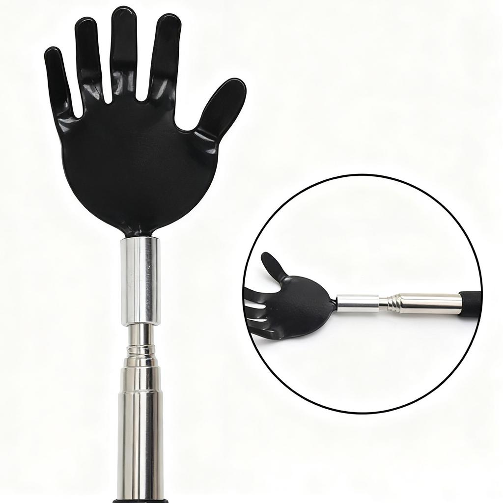 Telescoping Back Scratcher & Massager – Ergonomic Stainless Steel Handle, Portable Extendable, Includes Storage Bag, Gift
