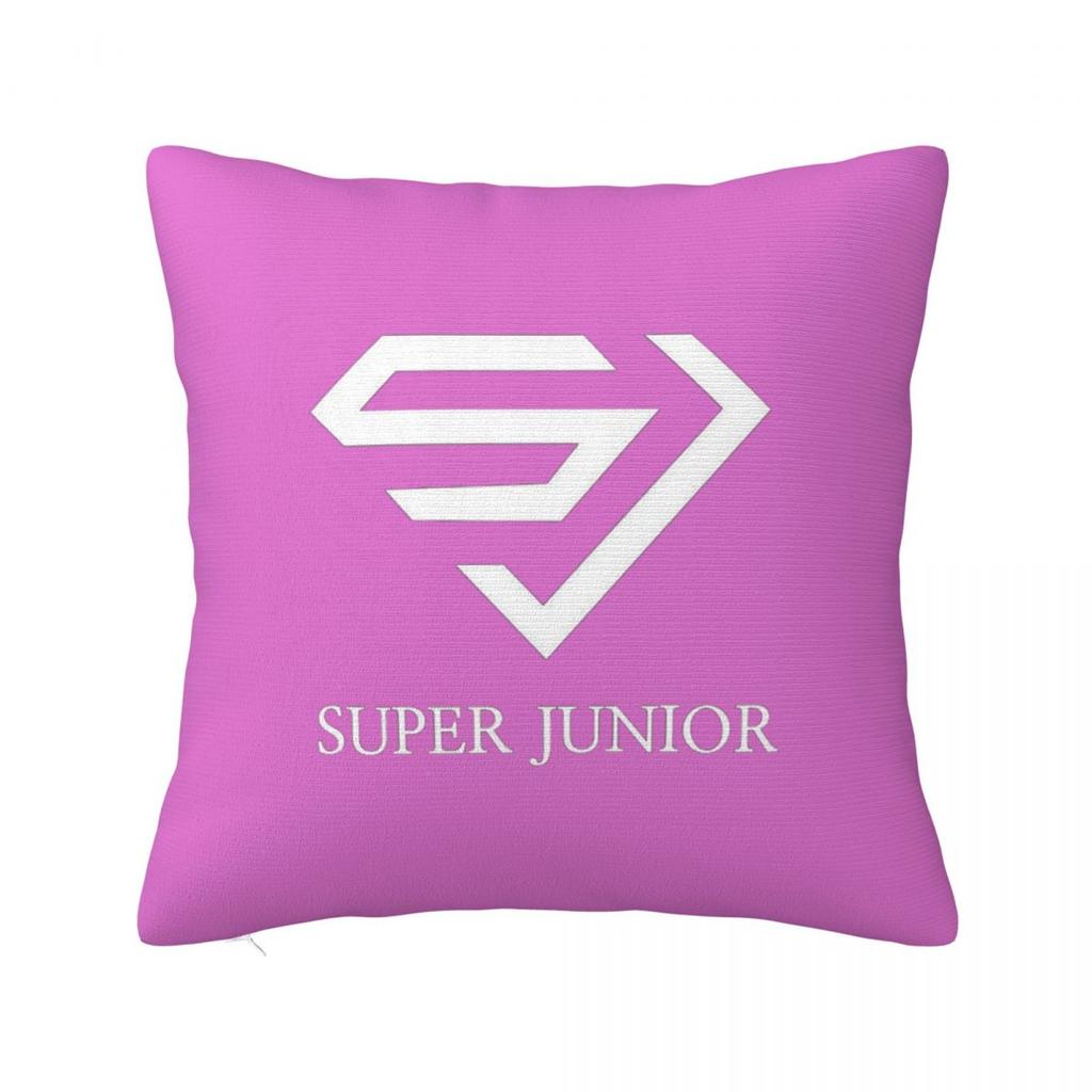 Super Junior Logo  Square Pillowcase Cushion Cover Pillow Case Throw Pillow Cover for Home Sofa Living Room