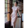 JK&JS Retro Chinesischer Stil Schlitz Midilanges Qipao Kleid