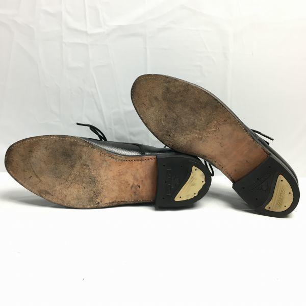 60s Vintage DEAUVILLE Rare CORFAM Leather U-Tip Business Shoes Black size 9 26.5-27.0(USED)