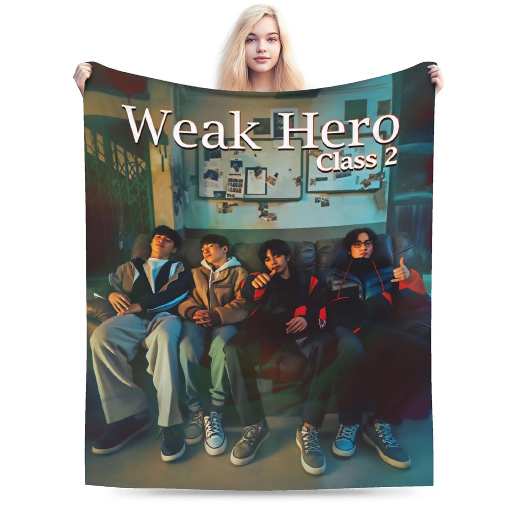 Weak Hero Flannel Blanket Winter Super Warm Throw Blanket for Students Couch Chair Novelty Bedspread Sofa Bed Cover