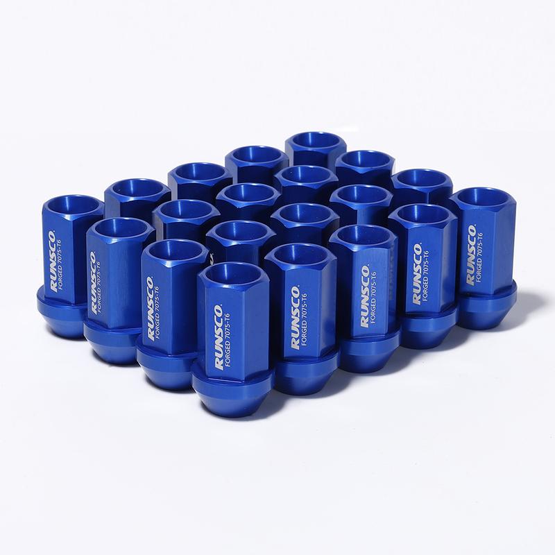 אומים גלגל HEX 19 מ"מ M12x1.5/M12x1.25 אומים גלגל מירוץ מחושלים אלומיניום 7075-T6 אורך 42 מ"מ