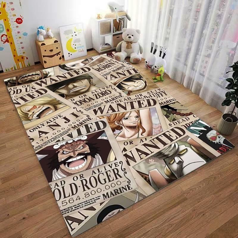 One Piece Character Rug, Adventure Theme, Stylish Decor Suitable for use as an anti-slip game mat for living room and bedroom sofas