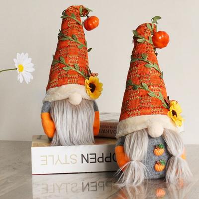 Jesienny krasnal dynia słonecznik szwedzki Nisse Tomte Elf krasnolud pluszowe ozdoby na boże narodzenie jesień dekoracja na Święto Dziękczynienia