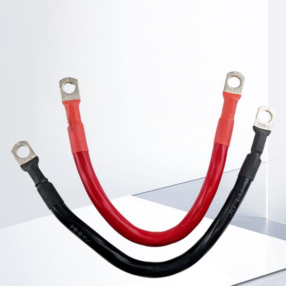 Black Red Silicone Wire With Lug Terminal Cable  For Car Battery Series and Parallel, UPS, Inverter