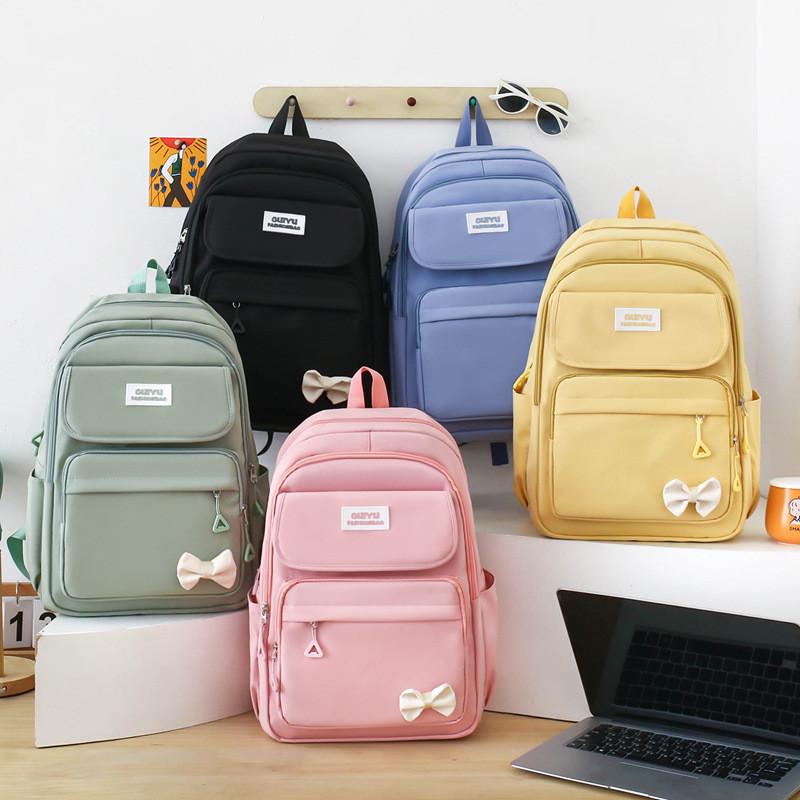 Zaino Scolastico Set Quattro Pezzi Con Nylon Traspirante Per Ragazze e Ragazzi delle Scuole Medie