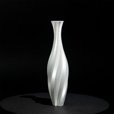 3D-gedruckte Blumenvase Modern Einfach Kunststoff Pflanztopf Dekorative Weiße Vase für Pampasgras Zuhause Wohnzimmer Bürodeko