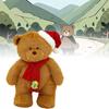 Teddy Plush Bear Toys Santa Hat Scarf Cartoon Animals Fill Doll Christmas Gifts