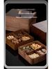 Elegant Wooden Fruit and Snack Storage Box with Lid and Dividers