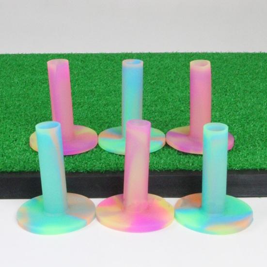 54/65/70MM Buntes Gummi-Golf-Tee T-Form Driving Range Indoor Outdoor Golf-Übungsballhalter Golf-Trainingshilfe Golf-Zubehör Golfer-Geschenke
