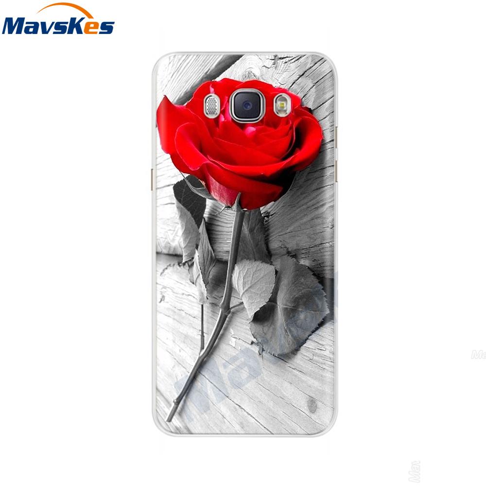 For Samsung J7 2016 Case Print Flower Soft Silicone Back Cover For Samsung J7 2016 TPU Phone Case For Samsung Galaxy J7 2016