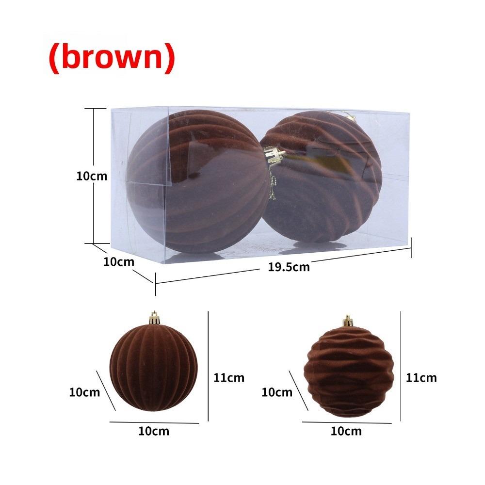 10cm Christmas Ball Pendant Flocked Xmas Tree Ornament New Xmas Tree Charm  Christmas